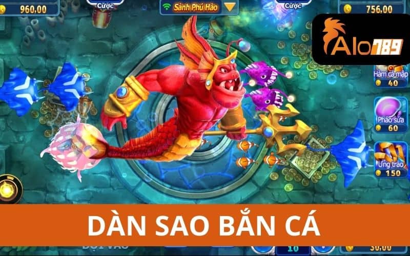 Dàn sao đánh cá là trò chơi bắn cá có nhiều sinh vật độc đáo